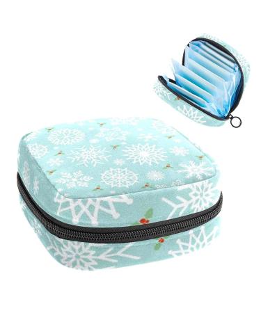 Women's bonds Storage bags Stillpad Holder Snowflakes Portable Period Kit Bag Feminine product bag for women girls color3