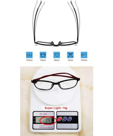 Computer Glasses Blue Light Blocking Anti Eye Strain Anti Glare Fatigue - Lightweight (14g) Frame Unbreakable Purple - Buy Online on GoSupps.com