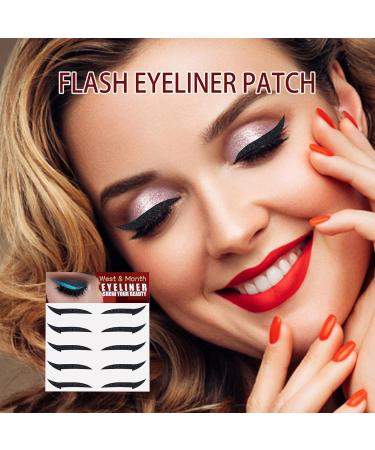 Glitter Eyeliner Stickers | Sparkle Instant -Adhesive Eyeliner Stencil 5 Pairs - Eyeliner Tool Makeup Stickers Sparkly Long Lasting Sticker Eyeliner for Women and Girls Hixip Black (Five Pairs) - Buy Online on GoSupps.com