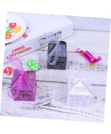 Mobestech 90 Pcs Decor Gift Boxes for Presents Storage Box Candy Box Cake Cup Purple Hollow T02 1 count (Pack of 1) Purplex3pcs - Buy Online on GoSupps.com