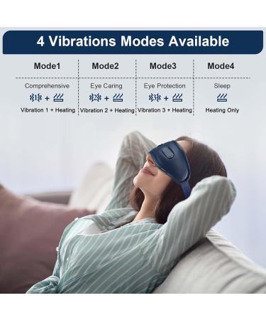 Eye Massager with Heat & Vibration | Heated Eye Mask for Migraines Dry Eyes & Dark Circles | Wireless Eye Care Device for Sleep & Eyestrain Relief - Buy Online on GoSupps.com