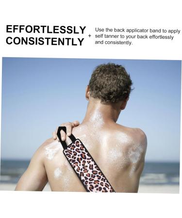 minkissy Leopard Pull Back Applicator for Back Self Tanner Back Applicator Back Lotion Applicator Band Sun Tanning Lotion Sun Cream Tanning Back Lotion Applicator To Color Body Lotion Fiber - Buy Online on GoSupps.com