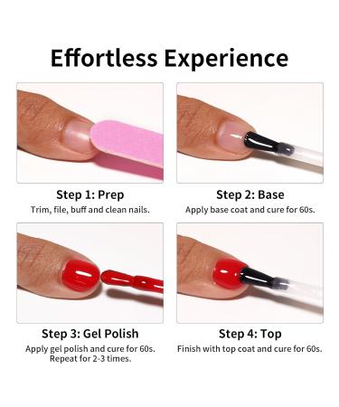 Coral Orange Gel Nail Polish - 0.54 Fl Oz UV/LED Soak Off - Perfect for Autumn & Winter - Buy Online on GoSupps.com