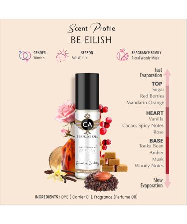 CA Perfume Impression of Be Eilish For Women Body Oil Dupes Roll-On 0.3 Fl Oz/10ml - Buy Online on GoSupps.com