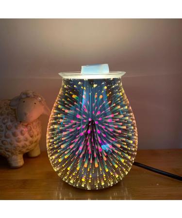 3D Glass Aromatherapy Lamp | Candle Wax Heater & Fragrance Warmer | Small Home Night Light for Relaxation - Buy Online on GoSupps.com