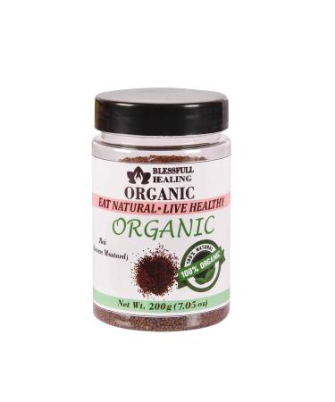 Blessfull Healing Organic Rai (Brown Mustard) 200 Gram Airtight Container (Packing May Vary) 200 Gram 7.05 oz