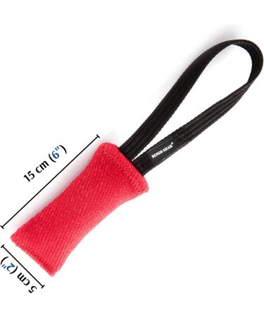 Dingo Gear Cotton Nylon Bite Sausage for Dog Training | IGP IPO Obedience Protection | 15x5 cm with Handle | Red S00059 - Buy Online on GoSupps.com
