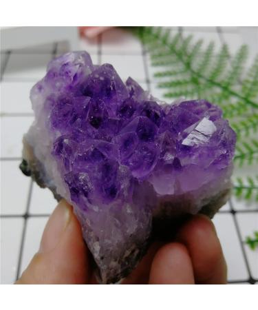 Natural Dream Amethyst Quartz Crystal Cluster Amethyst Geode Specimen Suitable for Home Garden Decor Crystal Cluster (Color : Amethyst Size : 100g) 100g Amethyst