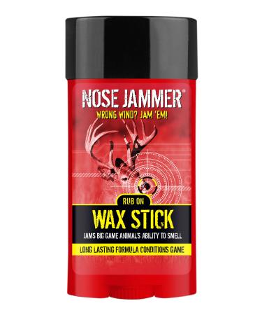 Nose Jammer Natural Scent Eliminator Rub On Wax Stick Deer Scent Blocker, Use on Hunting Accessories and Boots, 2 oz.