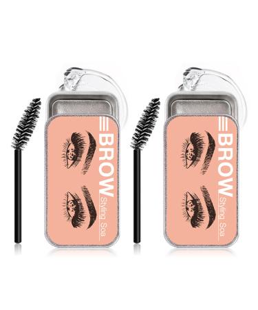 Eyebrow Soap Kit Eyebrow Styling Soap Kit Gel Long Lasting Eyebrow Setting Gel Waterproof Eyebrow Makeup Balm Pomade Cosmetics Eyebrow Makeup Balm with Brush - 4 Pack