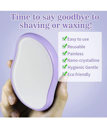Crystal Hair Eraser - Reusable Painless Hair Removal Tool for Women and Men - Fast & Easy - Purple - Buy Online on GoSupps.com