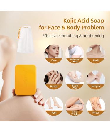 Turmeric Soap for Dark Spots - Kojic Acid & Deep Cleansing for All Skin Types | Gentle Face & Body Soap for Men & Women - Buy Online on GoSupps.com