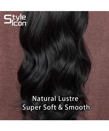 Style Icon Lace Front Wigs - 66cm Long Wavy Black Synthetic Wig for Women | Heat-Resistant 4x4 Deep Part (1 Pack) - Buy Online on GoSupps.com