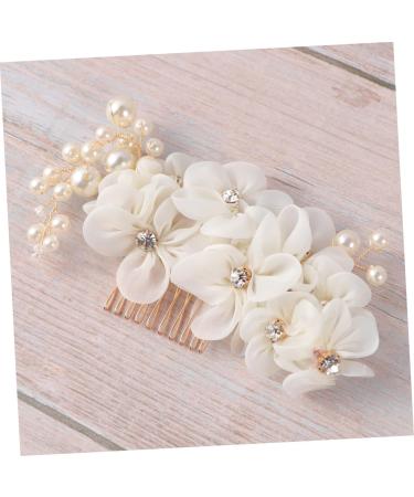 BIUDECO Women Hair Accessory Wedding Headwear Silver Barrettes Hair Accessories for Women Bridal Comb Clip Flower Hairpin Bridal Hair Red Flower Hair Clips Miss Hair Comb White The Flowers - Buy Online on GoSupps.com