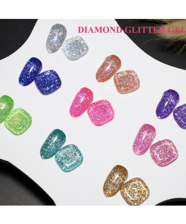 FZANEST Diamond Green Gel Nail Polish | Soak Off LED UV Polish - Buy Online on GoSupps.com