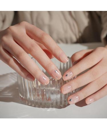 Danni & Toni Half Hardened Gel Nail Foils | Transparent Glossy UV Nail Design | Self-Adhesive 28 Sticker Glee-de Wraps - Buy Online on GoSupps.com