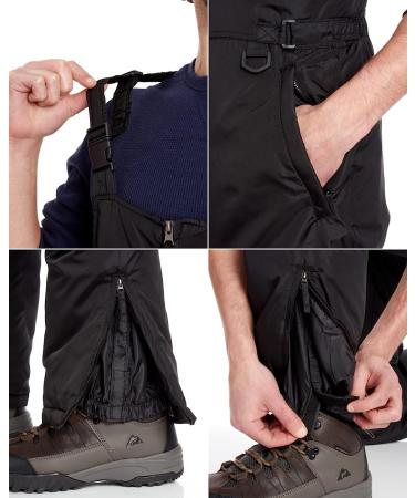 Bass Creek Outfitters Men's Insulated Snow Bib - Black, X-Large - Buy Online on GoSupps.com