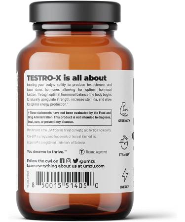 UMZU Testro-X - 30 Day Supply - Natural T Booster - Natural Formula - Promote Proper Hormonal Function - Support Healthy Males - Buy Online on GoSupps.com