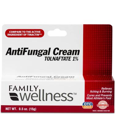 Family Wellness Antifungal Cream Tolnaftate 1% - Clinically Proven Effective for Athlete's Foot and Ringworm - 4 Pack - Buy Online on GoSupps.com