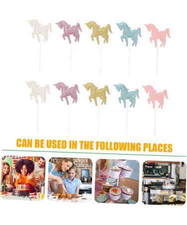 Artibetter 10pcs Unicorn Plugin Glitter Rainbow Cupcake Toppers Sequin Cupcake Toppers Cupcake Topper Sticks Dessert Letter Topper Dessert Picks Party Dessert Rabbit Head Cloth Baby Paper Cup - Buy Online on GoSupps.com