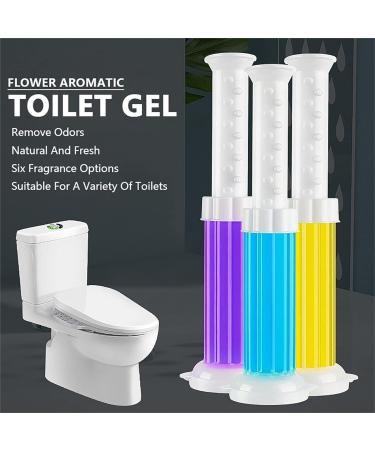 Toilet Cleaning Gel Stamp Colorful Touch-Free Toilet Fresh Gel Cleaning Stamp Remove Odors and Fragrance with 12 Flowers Toilet Wand Refills Clean Deodorant Cleaner Gel for Toilet Cleaning - Buy Online on GoSupps.com