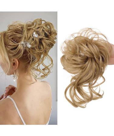 Scrunchie hair Bun Updo Hairpiece Messy Bun Hairpiece Voluminous Curly wavy Messy Hair Bun ponytail Extensions for Women Girls (#24)