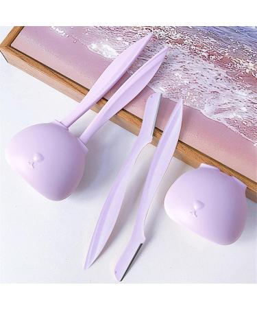 Niceram Eyebrow Razor - 2 PCs Portable Multi-Purpose Hair Removal Tool for Men & Women - Purple Dermaplane Shaving Tool - Buy Online on GoSupps.com