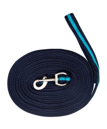 Pfiff 101196 Softlunge lunge lunging line swivel snap hook approx. 8.20 meters 820 cm blue-turquoise