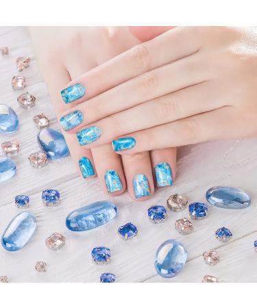 Marble Full Nail Wraps Stickers with Nail Files - DIY Self-Adhesive Nail Art Decals for Daily Party Decorations (168 Pieces) - Buy Online on GoSupps.com