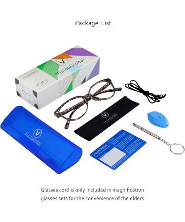 Buy VisionGlobal Blue Light Blocking Glasses for Men & Women | Anti Glare Computer & TV Glasses - 2.25x Magnification - Buy Online on GoSupps.com