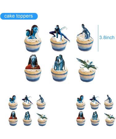 Denoar 25Pack Avatar Cake Toppers Cupcake Toppers Avatar Birthday Party Decoration Cake Decorations for Avatar Birthday party Supplies - Buy Online on GoSupps.com