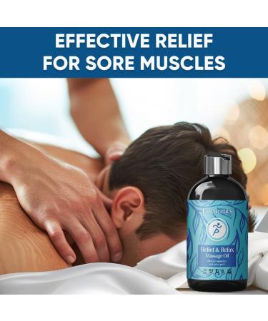 Essencetics Muscle Pain Relief Massage Oil (8 OZ) - Soothing Arnika Lavender & Rosemary for Relaxation & Therapy - Buy Online on GoSupps.com