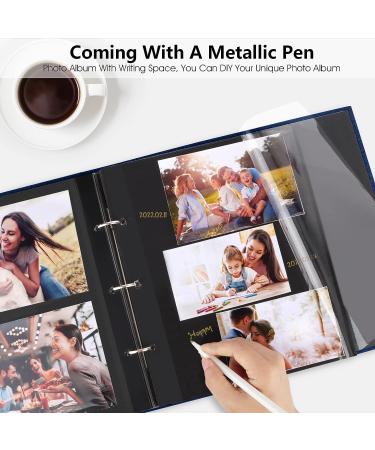Zesthouse Self Adhesive Photo Album with 60 Pages | Scrapbook 3 Ring Binder | Holds Various Photo Sizes | Magnetic Picture Book with Writing Space | Ideal for Family, Wedding, Baby | Includes Metallic Pen - Buy Online on GoSupps.com