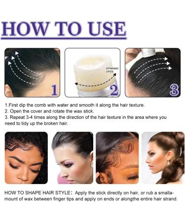 Hair Wax Stick Hair Pomade Stick Long-Lasting Styling Wax Stick Hair Stick for Flyaways Hair Gel Stick Non-greasy Styling Cream for Fly Away & Edge Control Frizz Hair Styling (2 pcs/1.5 Oz) - Buy Online on GoSupps.com