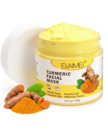 AUSTINE Turmeric Vitamin C Clay Mask for Face Deep Cleansing Facial Mask for Dark Sport.face mask skin care for Moisturizing and Oil Control Reduce Blackheads and Acne(4.0oz
