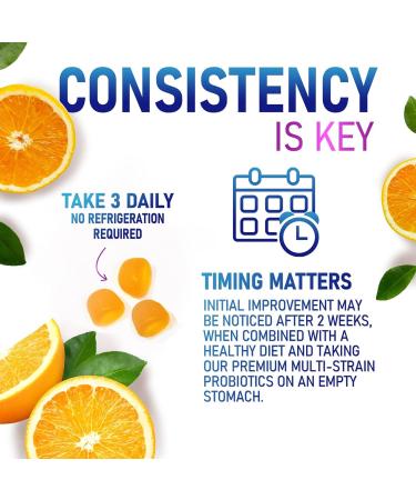 Probiotic Gummies 5 Billion CFU - Top 6 Pro Biotic Strains - Daily Probiotic Gummy Supplement for Women Men & Teens - Natural Digestive Health Good Gut & Immune Support - Orange Flavor - 120 Count 120 Count (Pack of 1) - Buy Online on GoSupps.com