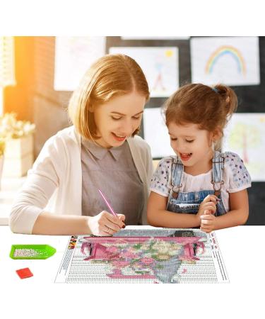 Gnome Truck Diamond Painting Kit 12X12inch - 5D Full Round Drill for Adults & Kids - DIY Diamond Art Crafts - Flower Home Wall Decor - Diamond Dots Painting with Gemstones - Buy Online on GoSupps.com