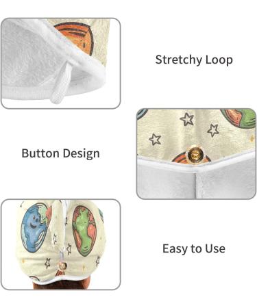 Star Planets Hair Towel 2 Pack | Super Absorbent Quick Dry Hair Turbans for Women & Girls - Buy Online on GoSupps.com