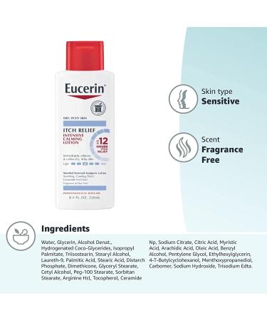 Eucerin Itch Relief Intensive Calming Lotion - 8.4 fl oz | Soothes Dry, Itchy Skin - Buy Online on GoSupps.com