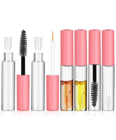 FOMIYES 6 Pcs Empty Bottle Clear Eyelash Mascara Lip Gloss Balm Tubes Eyelash Brush Tubes Empty Extend