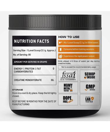 Asitis Nutrition Atom Creatine Monohydrate 250g - 80 Servings Gluten-Free Blue Razz Flavor Enhances Performance & Muscle Gains - International Shipping Available - Buy Online on GoSupps.com