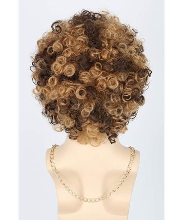 Topcosplay Men's 70s 80s Disco Dude Dirt Bag Wig & Moustache Necklace 3-Piece Set - Short Curly Afro Shaggy Wig Blonde Black Brown - Buy Online on GoSupps.com