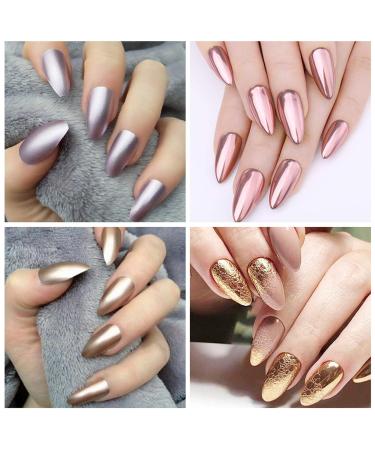 Buy Metallic Nail Powder Set - 6 Colors Chrome Nail Art Pigment for Stunning Shine & Mirror Effect - Buy Online on GoSupps.com