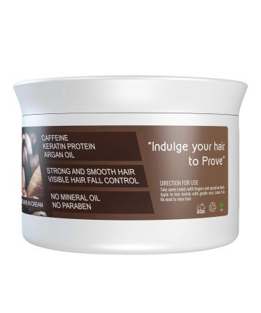 Keratin Coffee Hair Cream - Nourishing Coconut Argan & Almond Oils - Strong & Healthy Hair - 200 gm - Buy Online on GoSupps.com