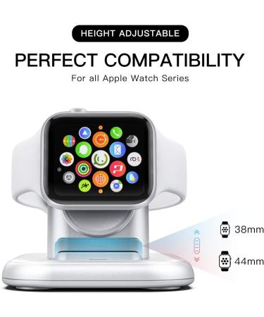 Conido Charging Stand for Apple Watch  Watch Charger Stand with Charging Cable  Magnetic Wireless Charging Station Compatible with Apple Watch SE Series 7/6/5/4/3/2/1/44mm/42mm/40mm/38mm- Silver - Buy Online on GoSupps.com
