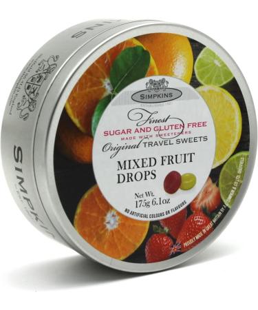Go2 Groceries Bundle: Simpkins Original Sugar-Free Travel Sweets - Rhubarb and Custard, Mixed Tropical and Citrus Fruits (4x175g) + 1 Game Card - Buy Online on GoSupps.com
