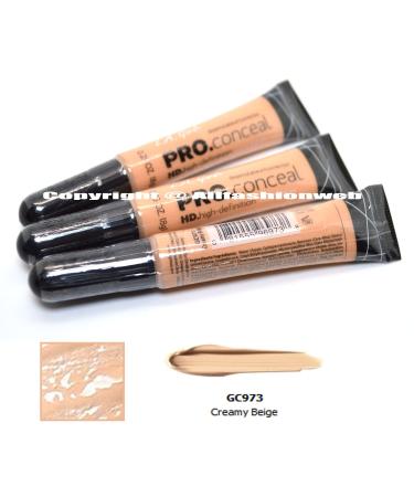 L.A. Girl Pro Concealer GC973 Creamy Beige HD 3-Pack + Free Earring - Buy Online on GoSupps.com