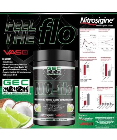 Buy GEC N.O.-flo Nitric Oxide - Coconut Lime Flavor | International Shipping Available - Buy Online on GoSupps.com