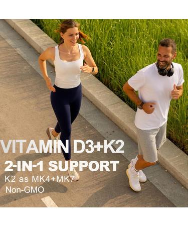 LIIFE Vitamin D3 K2(MK7+MK4) Supplement 5000IU with Organic Extra Virgin Coconut Oil - Supports Calcium Absorption Bone & Immune Health- Non-GMO 120 Softgels 120 Softgels(Pack of 1) - Buy Online on GoSupps.com
