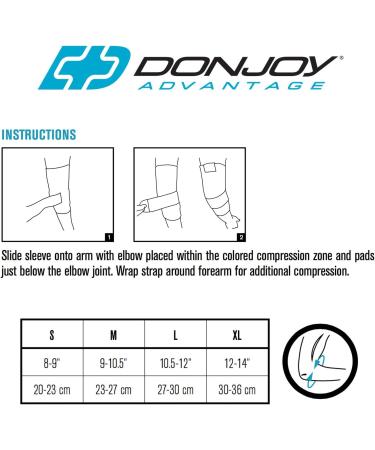 Buy DonJoy DA161ES02-BLK-L Deluxe Elastic Elbow Brace for Sprains Strains Golfer's & Tennis Elbow - Large Black - Fast International Shipping - Buy Online on GoSupps.com